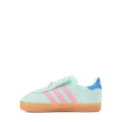 adidas Gazelle Comfort Closure Athletic Shoe - Baby / Toddler - Clear Mint / Bliss Pink / Bright Blue