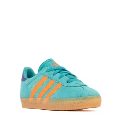 adidas Gazelle Comfort Closure Athletic Shoe - Baby / Toddler - Pure Teal / Impact Orange