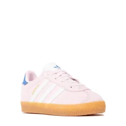 adidas Gazelle Comfort Closure Elastic Lace Athletic Shoe - Baby / Toddler - Clear Pink / Cloud White / Bluebird