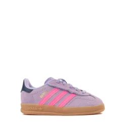 adidas Gazelle Indoor Comfort Closure Elastic Lace Athletic Shoe - Baby / Toddler - Powder Plum / Lucid Pink / Gum