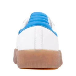 adidas Sambae Athletic Shoe - Big Kid - White / Bright Blue / Gold