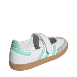 adidas Samba Jane Athletic Shoe - Big Kid - Cloud White / Easy Green / Gum