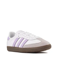 adidas Samba OG Athletic Shoe - Big Kid - Cloud White / Powder Plum / Gum