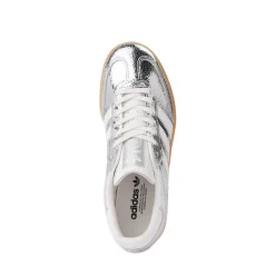 adidas Samba OG Athletic Shoe - Big Kid - Silver Metallic / Cloud White / Core White