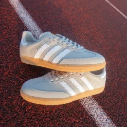 adidas Samba OG Athletic Shoe - Big Kid - Wonder Alumina / White / Gum