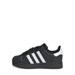 adidas Superstar II Comfort Closure Elastic Lace Athletic Shoe - Baby / Toddler - Core Black / White / Core Black