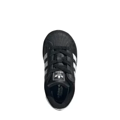 adidas Superstar II Comfort Closure Elastic Lace Athletic Shoe - Baby / Toddler - Core Black / White / Core Black