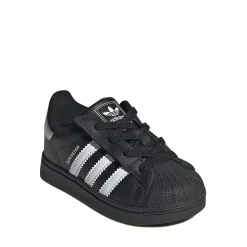 adidas Superstar II Comfort Closure Elastic Lace Athletic Shoe - Baby / Toddler - Core Black / White / Core Black