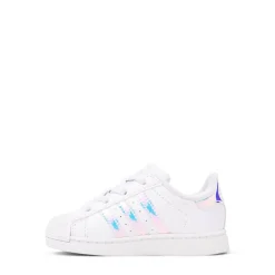 adidas Superstar II Comfort Closure Elastic Lace Athletic Shoe - Baby / Toddler - White / Halo Blue