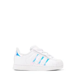 adidas Superstar II Comfort Closure Elastic Lace Athletic Shoe - Baby / Toddler - White / Halo Blue