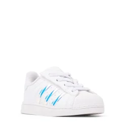 adidas Superstar II Comfort Closure Elastic Lace Athletic Shoe - Baby / Toddler - White / Halo Blue