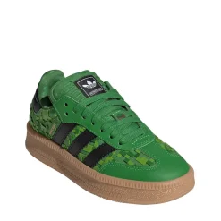 adidas x Minecraft Samba XLG Athletic Shoe - Big Kid - Green / Core Black / Cloud White