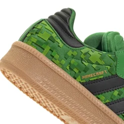 adidas x Minecraft Samba XLG Athletic Shoe - Big Kid - Green / Core Black / Cloud White