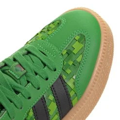 adidas x Minecraft Samba XLG Athletic Shoe - Big Kid - Green / Core Black / Cloud White