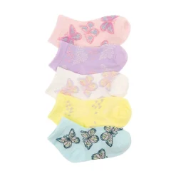 Butterfly Quarter Socks 5 Pack - Toddler - Multicolor