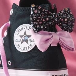 Converse Chuck Taylor All Star Bow High-Top Sneaker - Black / New Found Bloom