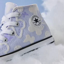 Converse Chuck Taylor All Star High-Top Flocked Butterflies Sneaker - Baby / Toddler - Blueberry Ice