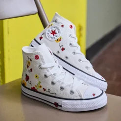 Converse Chuck Taylor All Star Ladybugs High-Top Sneaker - Little Kid - Natural