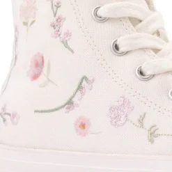 Converse Chuck Taylor All Star Lift Boho Floral High-Top Sneaker - Little Kid - Vintage White / Summit Pink