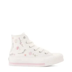Converse Chuck Taylor All Star Lift Boho Floral High-Top Sneaker - Little Kid - Vintage White / Summit Pink