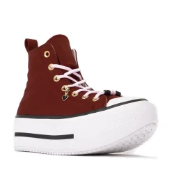 Converse Chuck Taylor All Star Lift Double Stack Charms High-Top Sneaker - Bordeaux / Pink