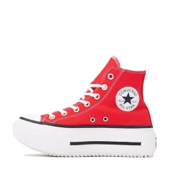 Converse Chuck Taylor All Star Lift Double Stack High-Top Sneaker - Red and White