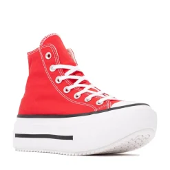 Converse Chuck Taylor All Star Lift Double Stack High-Top Sneaker - Red and White