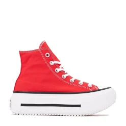 Converse Chuck Taylor All Star Lift Double Stack High-Top Sneaker - Red and White