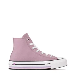 Converse Chuck Taylor All Star Lift Flower High-Top Sneaker - Big Kid - Orchid