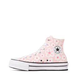 Converse Chuck Taylor All Star Lift High-Top Sneaker - Big Kid - Pink / Flocked Flowers