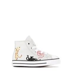 Converse Chuck Taylor All Star Pet Pack High-Top Sneaker - Baby / Toddler - Rainwashed Grey / Cats