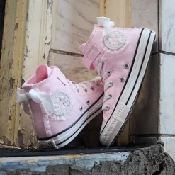 Converse Chuck Taylor All Star Sweet Dreams Easy-On High-Top Sneaker - Little Kid - Pink Frost / Vintage White