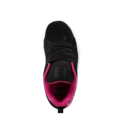 DC Court Graffik Skate Shoe - Little Kid / Big Kid - Black / Pink