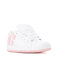 DC Court Graffik Skate Shoe - Little Kid / Big Kid - White / Pink