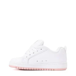 DC Court Graffik Skate Shoe - Little Kid / Big Kid - White / Pink