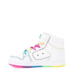 DC Manteca 4 Hi Skate Shoe - Little Kid / Big Kid - White / Rainbow