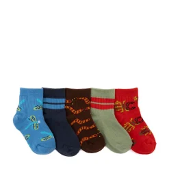 Doodle Bugs Quarter Socks 5 Pack - Toddler - Multicolor