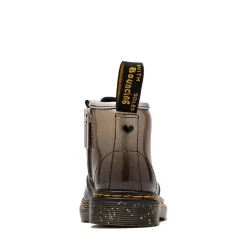 Dr. Martens 1460 4-Eye Patent Boot - Baby / Toddler - Black / Silver Gradient