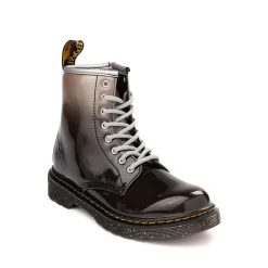 Dr. Martens 1460 8-Eye Patent Boot - Little Kid / Big Kid - Black / Silver Gradient