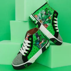 Ground Up Minecraft Creeper Hi Sneaker - Little Kid / Big Kid - Green