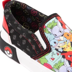 Ground Up Pokémon Slip-On Sneaker - Little Kid / Big Kid - Black / Multicolor
