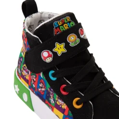 Ground Up Super Mario Bros. Hi Sneaker - Toddler - Black / Multicolor