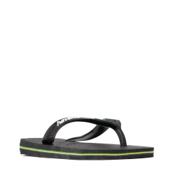 Havaianas Brazil Logo Flip-Flop - Toddler / Little Kid - Black