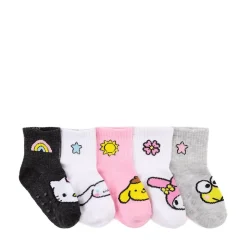 Hello Kitty® & Friends Gripper Quarter Socks 5 Pack - Toddler - Multicolor