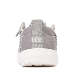 HEYDUDE LILDUDE Slip-On Casual Shoe - Baby - Grey / White
