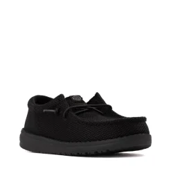 HEYDUDE Wally Funk Casual Shoe - Little Kid / Big Kid - Black Monochrome
