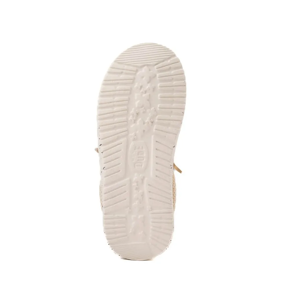 HEYDUDE Wally Stretch Sox Casual Shoe - Little Kid / Big Kid - Irish Cream