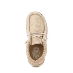 HEYDUDE Wally Stretch Sox Casual Shoe - Little Kid / Big Kid - Irish Cream