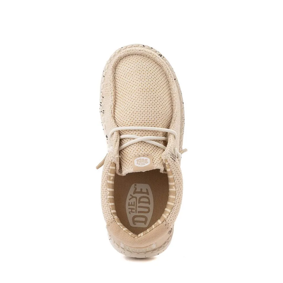 HEYDUDE Wally Stretch Sox Casual Shoe - Little Kid / Big Kid - Irish Cream