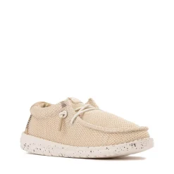 HEYDUDE Wally Stretch Sox Casual Shoe - Little Kid / Big Kid - Irish Cream